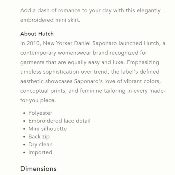 NEW Anthropologie Ellen Embroidered Mini Skirt - Picture 4 of 12